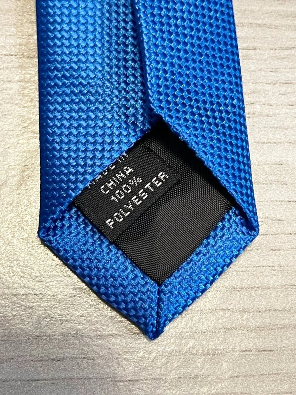 John Henry Men's Blue Solid Textured Necktie NWT Classic Business Formal Tie
